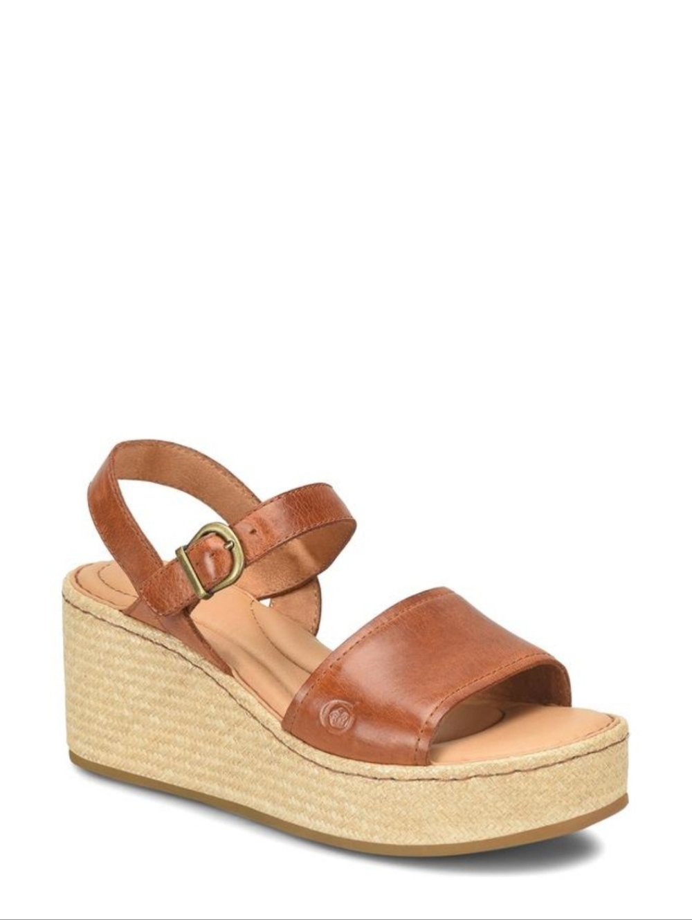 Born Wedge Sandals 11 Brown Leather Santos Platform Boho Cottagecore New $125